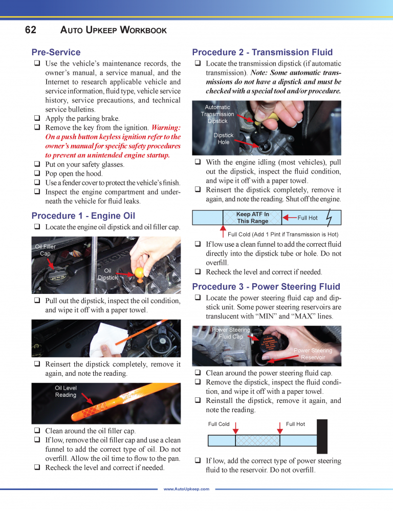 Auto Upkeep Workbook Page 62