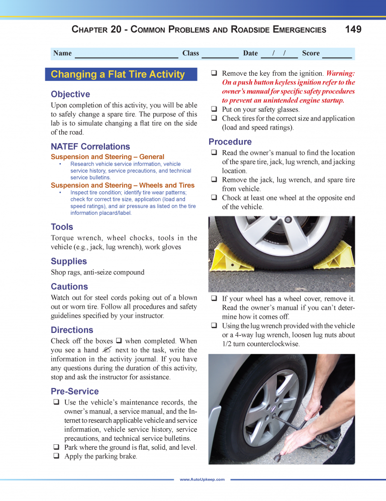 Auto Upkeep Workbook Page 149