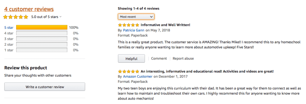 Auto Upkeep Homeschool Write a Review Amazon